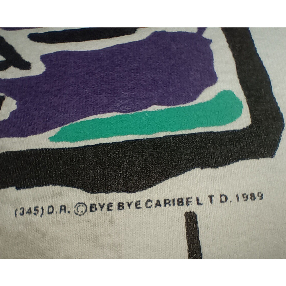 Vintage 80s Cozumel Adult XL T-shirt Single Stitch Tee 1989 Bye-Bye Distressed - Picture 4 of 12